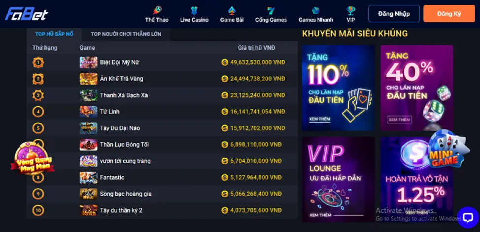 Các đặc quyền độc quyền của thành viên VIP tdtc88